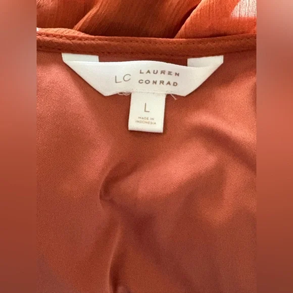 Women’s LC Lauren Conrad Polka Dot Ruffle Faux Wrap Dress SOLD On EBAY - Picture 12 of 12